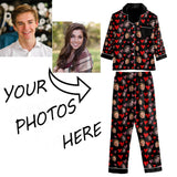 Custom Photo Pajamas | Personalized Special Love Hearts / Lips Pajama Set pajama-sets Zen and Zestful