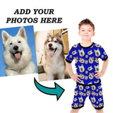 Custom Photo Kids Pajama Set | Personalized Face On Matching Tee & Shorts Set Kids Set 2 Zen and Zestful