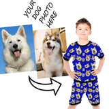 Custom Photo Kids Pajama Set | Personalized Face On Matching Tee & Shorts Set Kids Set Zen and Zestful