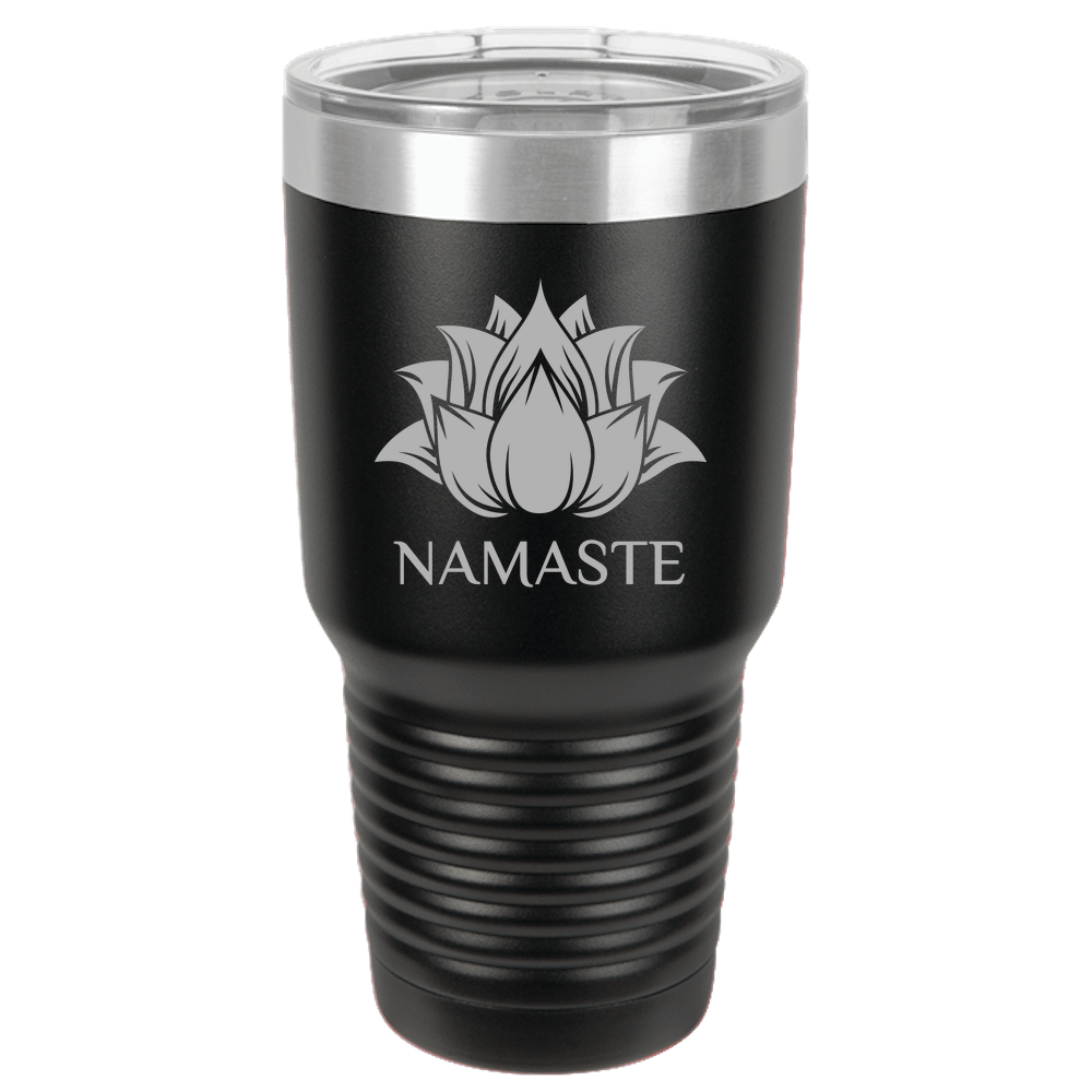 Namaste Yoga Lotus 30oz Tumbler Polar Camel 30oz Ringneck Tumbler Laser Etched No Colored Art PrintTech