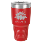 Namaste Yoga Lotus 30oz Tumbler Polar Camel 30oz Ringneck Tumbler Laser Etched No Colored Art Red PrintTech