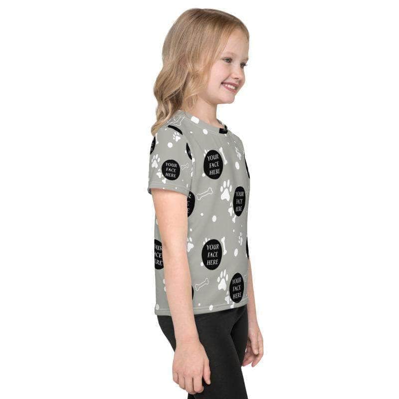Personalized Dog Paw & Bones Kids T-Shirt With Custom Photo Upload Kids Shirt 3T Zen and Zestful